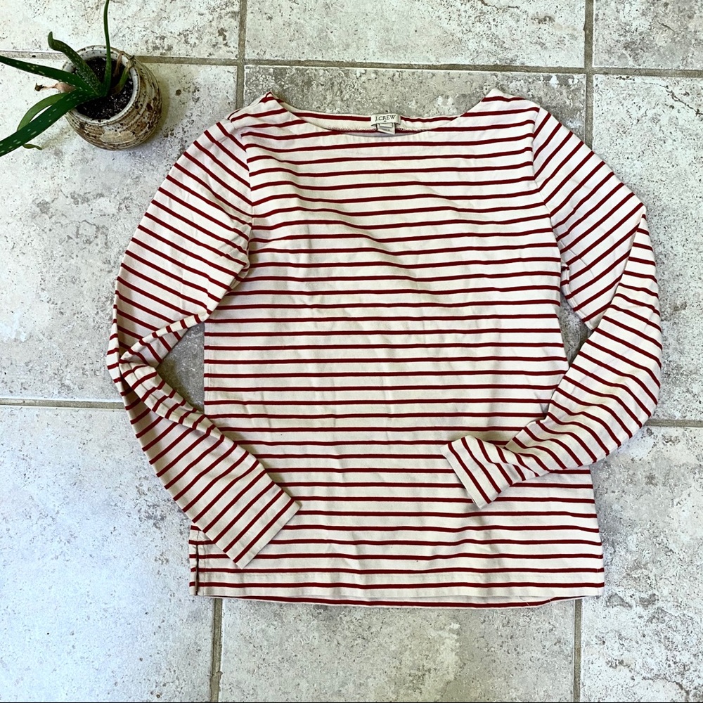 J. Crew red and white striped long sleeve
